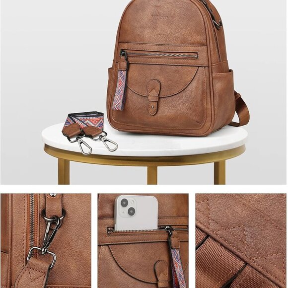 Travel-Friendly Mini Backpack Purse with Stylish Straps - Ideal Gift for Her - Picture 5 of 9